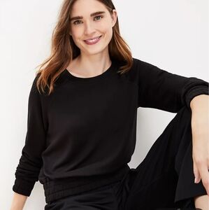 Black Lou & Grey Cinched Signaturesoft Long Sleeve Top - New with Tags